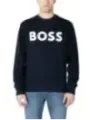 BOSS Herren Fleece-Sweatshirt Blau - 100% Baumwolle