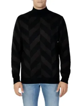 Schwarzer Wollrollkragenpullover Antony Morato
