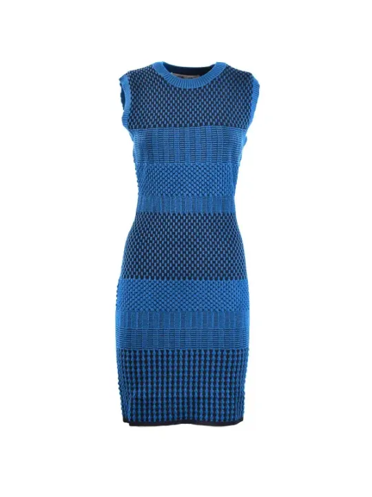 "Diane Von Furstenberg Kleider im Sale | Diane Von Furstenberg Damenkleid - Ärmeloses Herbst/Winter Kleid in Blau mit Rundhalsausschnitt, Artikelcode: V_29051 online kaufen"|Planet-Deluxe