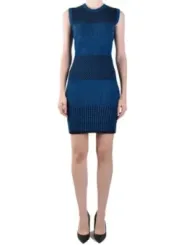 "Diane Von Furstenberg Kleider im Sale | Diane Von Furstenberg Damenkleid - Ärmeloses Herbst/Winter Kleid in Blau mit Rundhalsausschnitt, Artikelcode: V_29051 online kaufen"|Planet-Deluxe