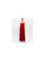 "Twinset Kleider im Sale | **Twinset Damenkleid - Ärmelloses Frühlings-/Sommerkleid in Rot mit V-Ausschnitt aus 100% Viskose** online kaufen"|Planet-Deluxe