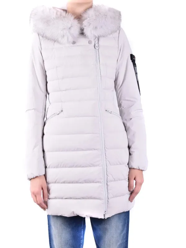 "Peuterey Jacken im Sale | Peuterey Damenjacke Herbst/Winter – Weiße Kapuzenjacke mit Reißverschluss und Vordertaschen aus 100% Polyester, Maschinenwas online kaufen"|Planet-Deluxe