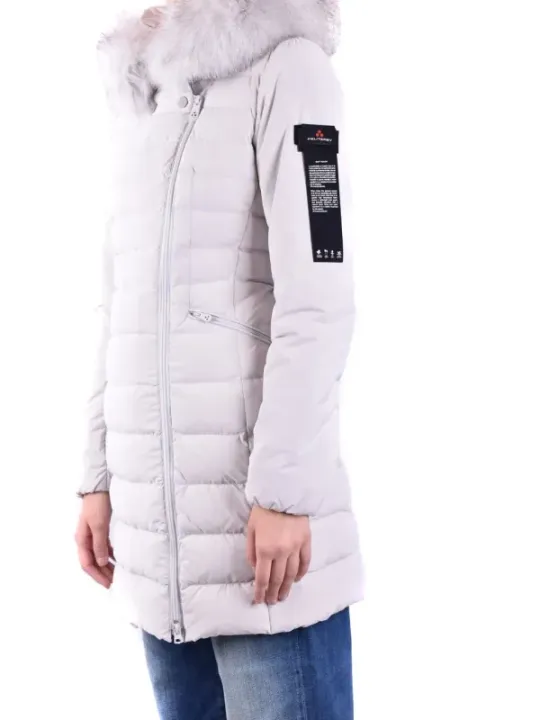 "Peuterey Jacken im Sale | Peuterey Damenjacke Herbst/Winter – Weiße Kapuzenjacke mit Reißverschluss und Vordertaschen aus 100% Polyester, Maschinenwas online kaufen"|Planet-Deluxe