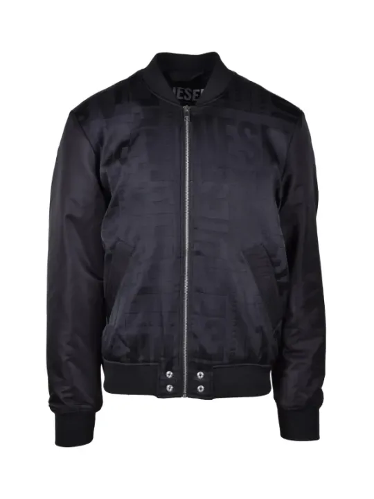 Schwarze Diesel Bomberjacke aus Stoff