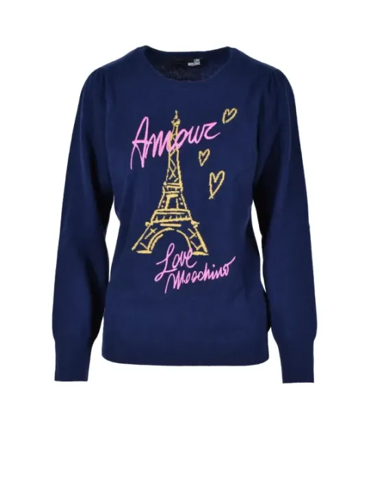 Love Moschino Eiffel Tower Pullover