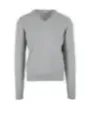 Weißer V-Ausschnitt Kaschmir Pullover