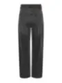 Schwarze Jeans mit Lederdetails