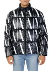 Schwarze Armani Exchange Pufferjacke