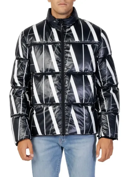 Schwarze Armani Exchange Pufferjacke
