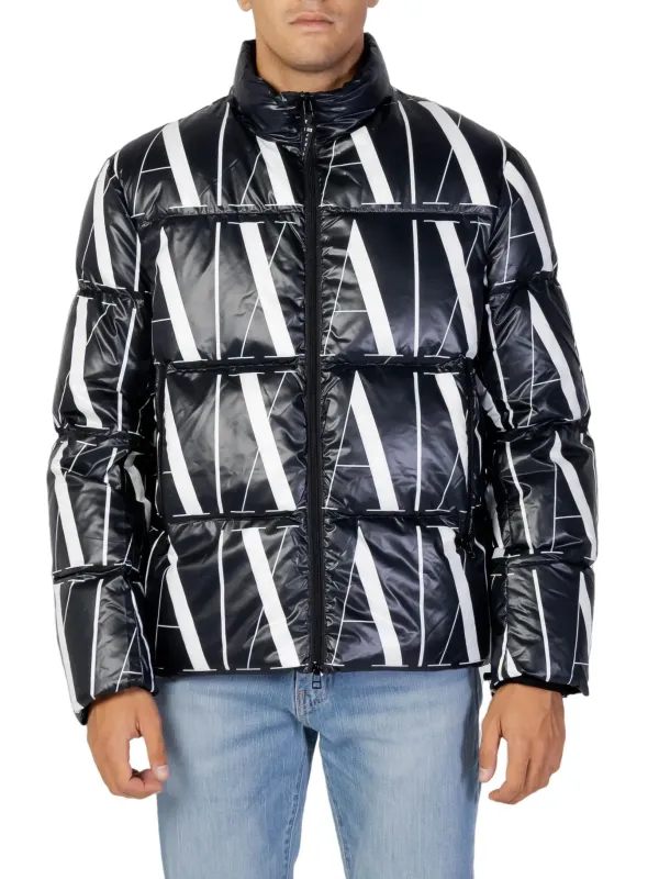 Schwarze Armani Exchange Pufferjacke