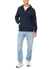 "Tommy Hilfiger Jeans Sweatshirts im Sale | Tommy Hilfiger Herren Fleece Hoodie Blau mit Reißverschluss - Herbst/Winter Kapuzenpullover aus Baumwollmischung mit Vordertasc online kaufen"|Planet-Deluxe