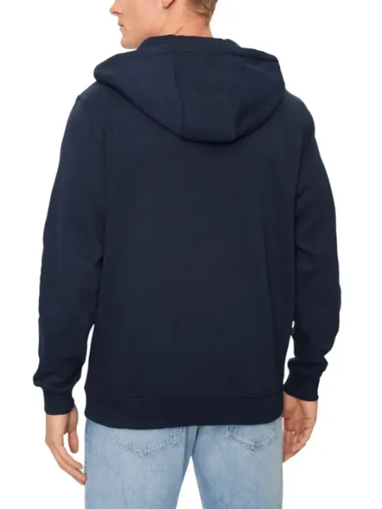 "Tommy Hilfiger Jeans Sweatshirts im Sale | Tommy Hilfiger Herren Fleece Hoodie Blau mit Reißverschluss - Herbst/Winter Kapuzenpullover aus Baumwollmischung mit Vordertasc online kaufen"|Planet-Deluxe