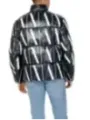 Schwarze Daunenjacke schlanker Schnitt Herren