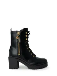 Schwarze Guess Kampfstiefel mit Absatz