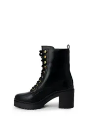 Schwarze Stiefel mit klobigem Absatz
