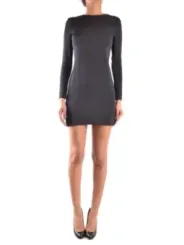 "RALPH LAUREN Kleider im Sale | Ralph Lauren Damenkleid Schwarz Langarm Frühling/Sommer online kaufen"|Planet-Deluxe
