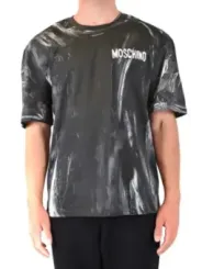 "Moschino T-Shirts im Sale | Moschino Herren TShirt Schwarz Kurzarm Baumwolle online kaufen"|Planet-Deluxe