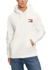 "Tommy Hilfiger Jeans Sweatshirts im Sale | Tommy Hilfiger Herren Fleece Hoodie Herbst/Winter Weiß online kaufen"|Planet-Deluxe