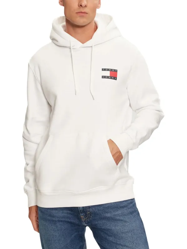"Tommy Hilfiger Jeans Sweatshirts im Sale | Tommy Hilfiger Herren Fleece Hoodie Herbst/Winter Weiß online kaufen"|Planet-Deluxe