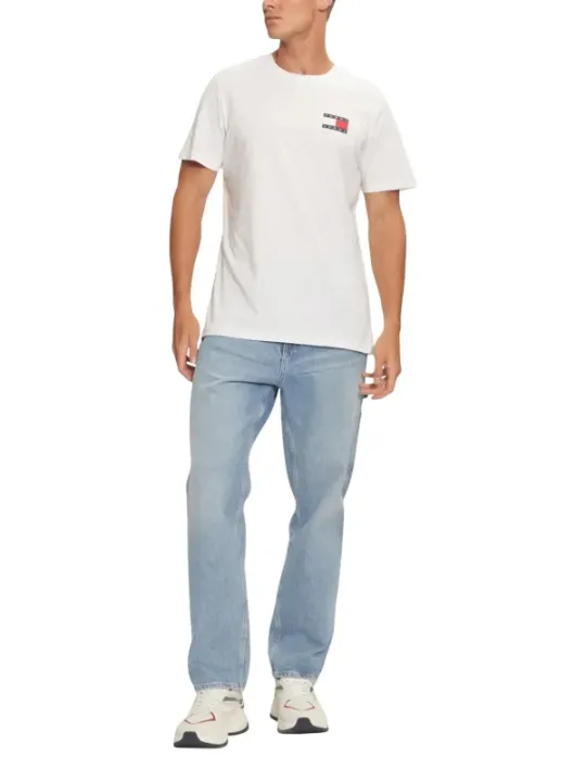 "Tommy Hilfiger Jeans T-Shirts im Sale | Tommy Hilfiger Herren TShirt Weiß HerbstWinter online kaufen"|Planet-Deluxe