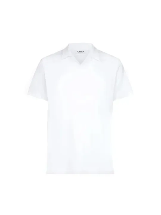"Dondup Poloshirts im Sale | Dondup Herren Polo Weiß Kurzarm V-Ausschnitt Baumwolle online kaufen"|Planet-Deluxe