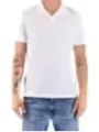 "Dondup Poloshirts im Sale | Dondup Herren Polo Weiß Kurzarm V-Ausschnitt Baumwolle online kaufen"|Planet-Deluxe