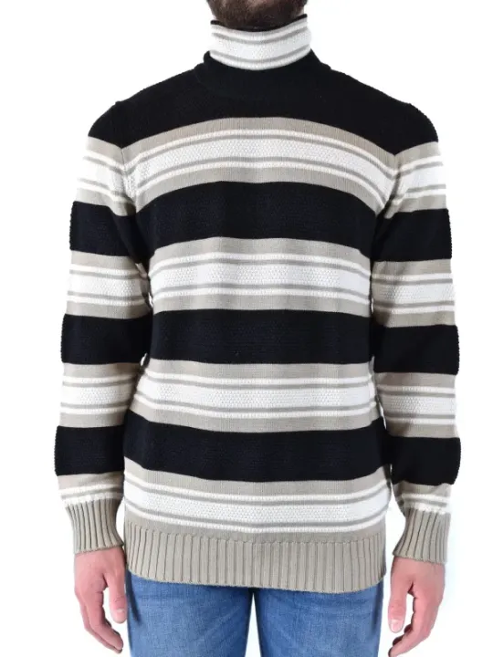 "Paolo Pecora Pullover im Sale | Paolo Pecora Herren Herbstpullover Streifen 100 Prozent Wolle online kaufen"|Planet-Deluxe