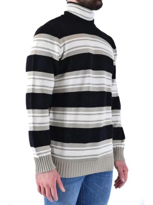 "Paolo Pecora Pullover im Sale | Paolo Pecora Herren Herbstpullover Streifen 100 Prozent Wolle online kaufen"|Planet-Deluxe