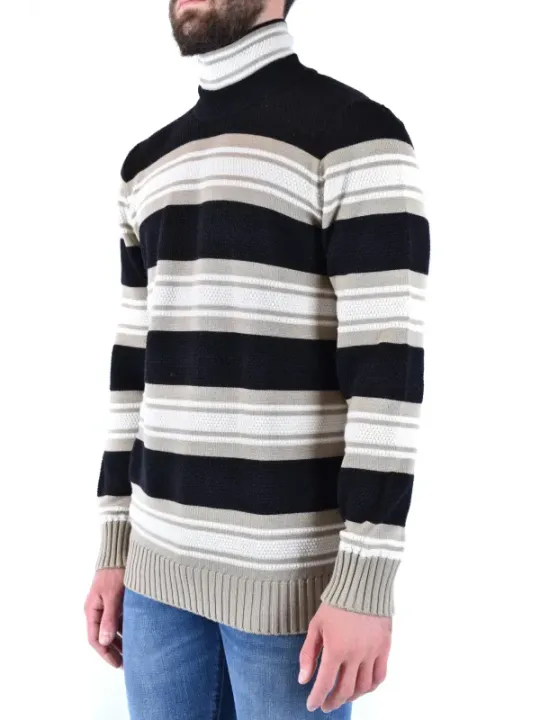 "Paolo Pecora Pullover im Sale | Paolo Pecora Herren Herbstpullover Streifen 100 Prozent Wolle online kaufen"|Planet-Deluxe
