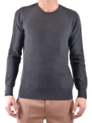 "Paolo Pecora Pullover im Sale | Paolo Pecora Herren Pullover Grau Rundhals Wolle online kaufen"|Planet-Deluxe