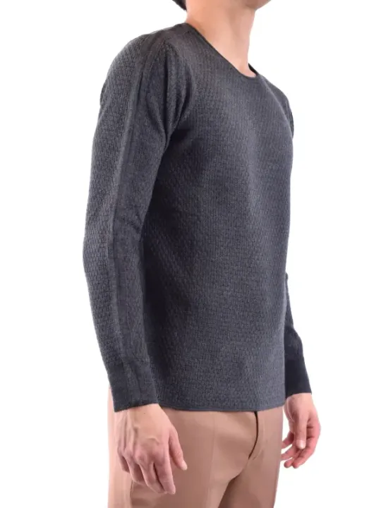 "Paolo Pecora Pullover im Sale | Paolo Pecora Herren Pullover Grau Rundhals Wolle online kaufen"|Planet-Deluxe