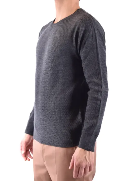 "Paolo Pecora Pullover im Sale | Paolo Pecora Herren Pullover Grau Rundhals Wolle online kaufen"|Planet-Deluxe