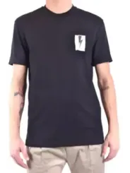 "Neil Barrett T-Shirts im Sale | Neil Barrett Herren TShirt Schwarz Druck Kurzarm online kaufen"|Planet-Deluxe
