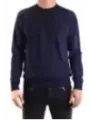 "Paolo Pecora Pullover im Sale | Paolo Pecora Herren Blau Rundhals Pullover Baumwolle online kaufen"|Planet-Deluxe