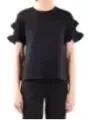 "Alexander Mcqueen T-Shirts im Sale | Alexander McQueen Damen T-Shirt in Schwarz - Perfekt für Frühling/Sommer, 100% Baumwolle, Rundhalsausschnitt, Kurze Ärmel online kaufen"|Planet-Deluxe