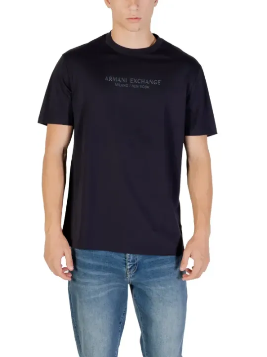"Armani Exchange T-Shirts im Sale | Armani Exchange Herren TShirt HerbstWinter Blau Print  online kaufen"|Planet-Deluxe