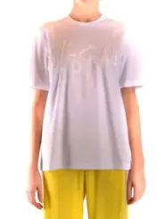 "Msgm T-Shirts im Sale | MSGM Damen T-Shirt in Weiß mit Pailletten - Perfekt für Frühling/Sommer online kaufen"|Planet-Deluxe