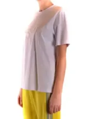 "Msgm T-Shirts im Sale | MSGM Damen T-Shirt in Weiß mit Pailletten - Perfekt für Frühling/Sommer online kaufen"|Planet-Deluxe