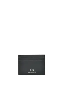 Armani Exchange Leder Kartenhalter Schwarz