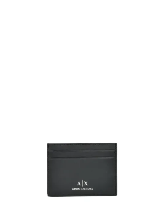 Armani Exchange Leder Kartenhalter Schwarz