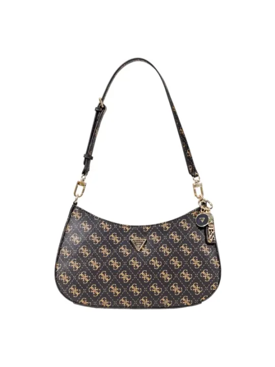 "Guess Einzelstücke & Seltenheiten im Sale | Guess Herbst/Winter Damen Handtasche mit Druckmuster in Braun - Exklusive Designer-Tasche mit Reißverschluss und Innen-/Außent online kaufen"|Planet-Deluxe