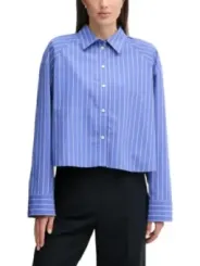 "Calvin Klein Jeans Hemden im Sale | Calvin Klein Jeans Damen Streifenhemd Blau - 100% Baumwolle, Herbst/Winter Kollektion online kaufen"|Planet-Deluxe