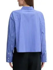 "Calvin Klein Jeans Hemden im Sale | Calvin Klein Jeans Damen Streifenhemd Blau - 100% Baumwolle, Herbst/Winter Kollektion online kaufen"|Planet-Deluxe
