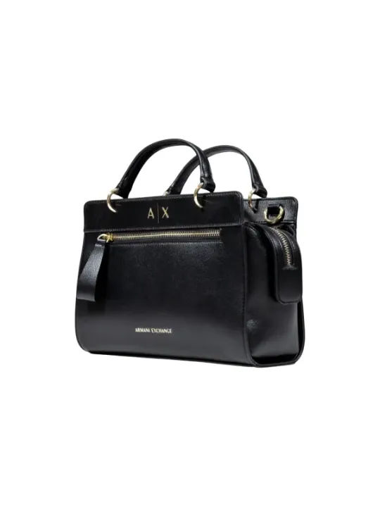 "Armani Exchange Einzelstücke & Seltenheiten im Sale | Armani Exchange Damen Handtasche - Elegante Herbst/Winter Schultertasche in Schwarz mit Reißverschluss, Innen- und Außentasche online kaufen"|Planet-Deluxe