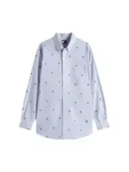 "Tommy Hilfiger Jeans Hemden im Sale | Tommy Hilfiger Jeans Damen Hemd aus Bio-Baumwolle in Azurblau – Herbst/Winter Kollektion online kaufen"|Planet-Deluxe