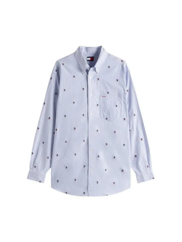 "Tommy Hilfiger Jeans Hemden im Sale | Tommy Hilfiger Jeans Damen Hemd aus Bio-Baumwolle in Azurblau – Herbst/Winter Kollektion online kaufen"|Planet-Deluxe "Tommy Hilfiger Jeans Hemden im Sale | Tommy Hilfiger Jeans Damen Hemd aus Bio-Baumwolle in Azurblau – Herbst/Winter Kollektion online kaufen"|Planet-Deluxe
