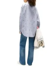 "Tommy Hilfiger Jeans Hemden im Sale | Tommy Hilfiger Jeans Damen Hemd aus Bio-Baumwolle in Azurblau – Herbst/Winter Kollektion online kaufen"|Planet-Deluxe