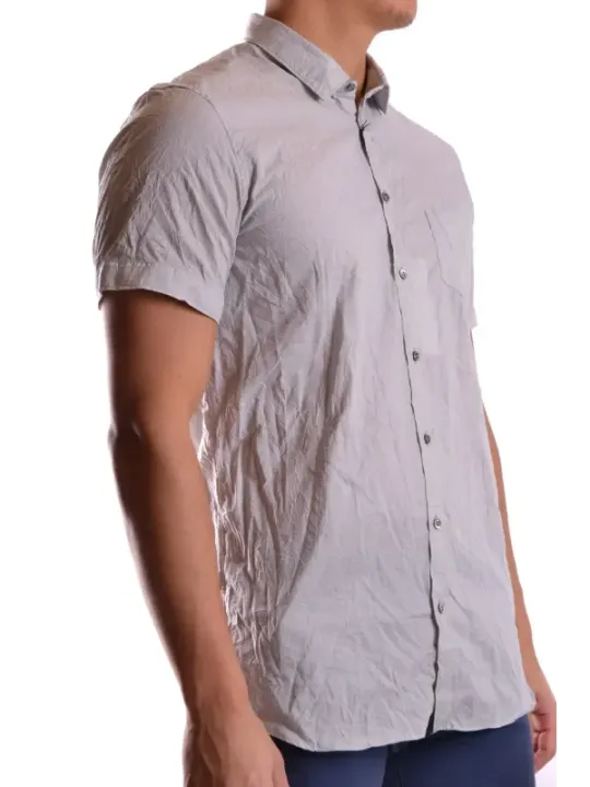 "Neil Barrett Hemden im Sale | Neil Barrett Herrenhemd – Kurzarm, Grau, 100% Baumwolle – Frühling/Sommer Kollektion online kaufen"|Planet-Deluxe