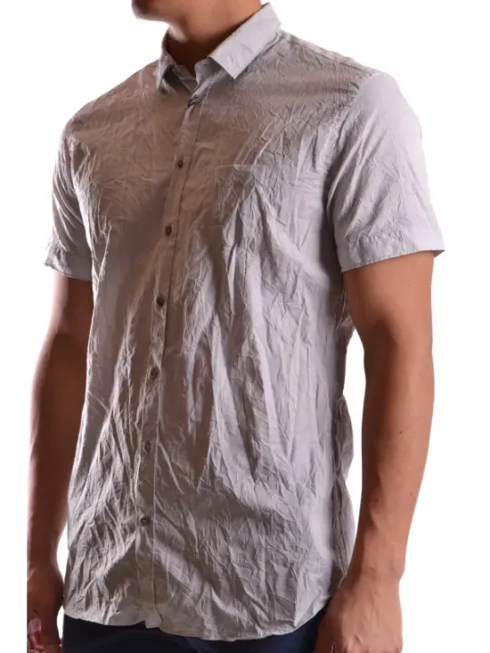 "Neil Barrett Hemden im Sale | Neil Barrett Herrenhemd – Kurzarm, Grau, 100% Baumwolle – Frühling/Sommer Kollektion online kaufen"|Planet-Deluxe