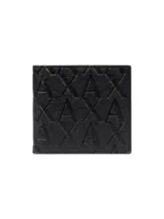 "Armani Exchange Brieftaschen im Sale | Armani Exchange Herren Geldbörse - Schwarz mit Druckmuster, Herbst/Winter Kollektion - 100% Polyester, Kompakt und Funktional m online kaufen"|Planet-Deluxe